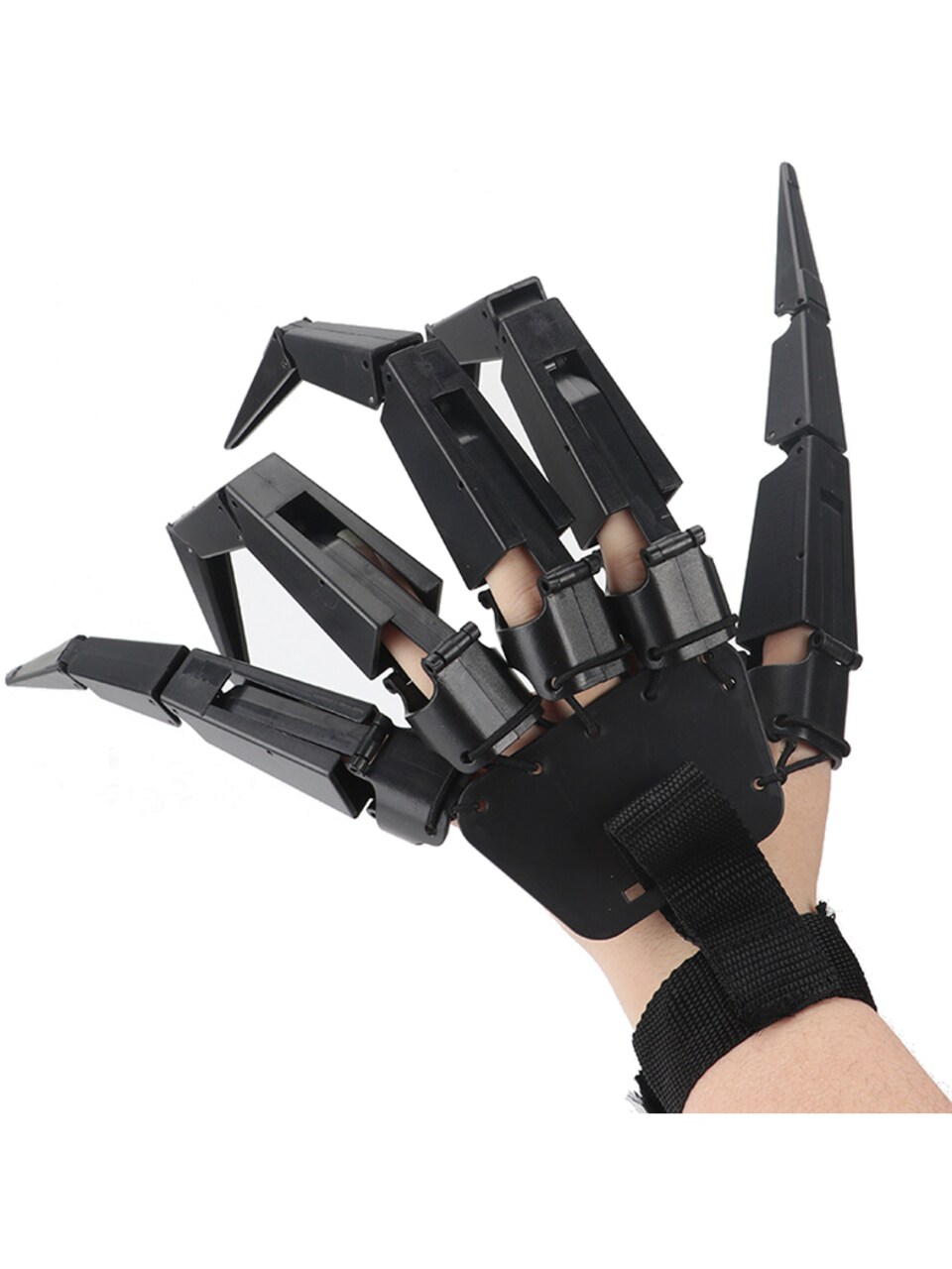 Adult's Black Articulating Left Hand Finger Glove Costume Accessory